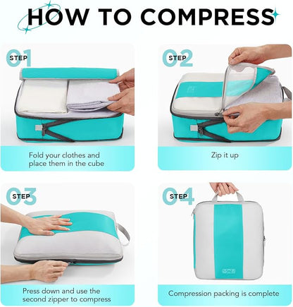 OlarHike 10 Set Compression Packing Cubes - Image 3