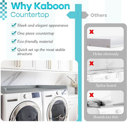 Kaboon Washer Dryer Countertop 58" x 28" Extra Large Version, Melamine - Image 4