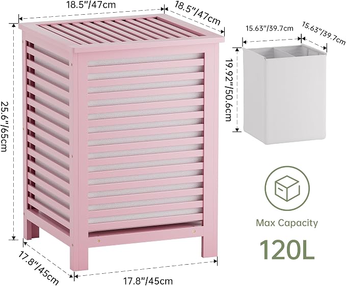 SMIBUY Double Laundry Hamper - Image 3