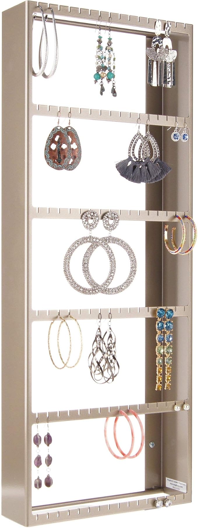 Angelynn's Wall Mounted Big Earring Holder Organizer Display Women Long Post by Angelynns