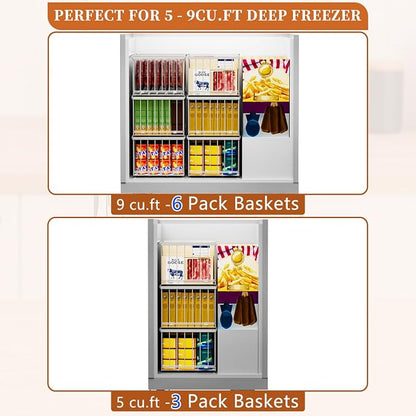 Large Freezer Organizer Bins, Upgrade Quick Expand/Collapse Feature, - Image 5
