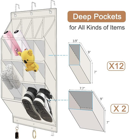 FENTEC 2 Pack Over the Door Shoe Organizer, Hanging Shoe Organizer, 28 Large - Image 9