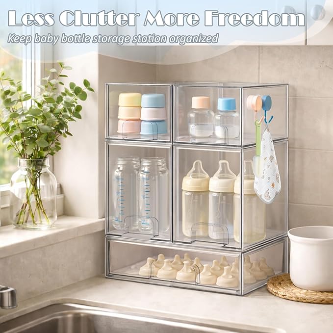 Baby Bottle Organizer with Hooks - Image 4