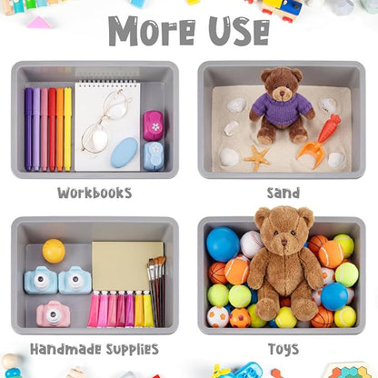 Hoteam 10 Pcs Flat Storage Organizer Tray Bin Paper Tray - Image 4