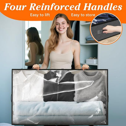 SpaceWhisper 90L Under Bed Storage Containers, Foldable Closet Organizers and - Image 5