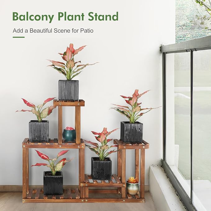 Plant Stand for multiple Plants Stands Indoor Outdoor Flower Pot Stand 5 Tiers - Image 5