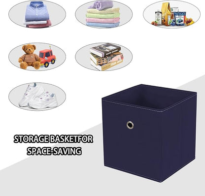 Black Foldable Storage Cubes Bins, 11 Inch Cloth Storage Cube Fabric Storage - Image 3