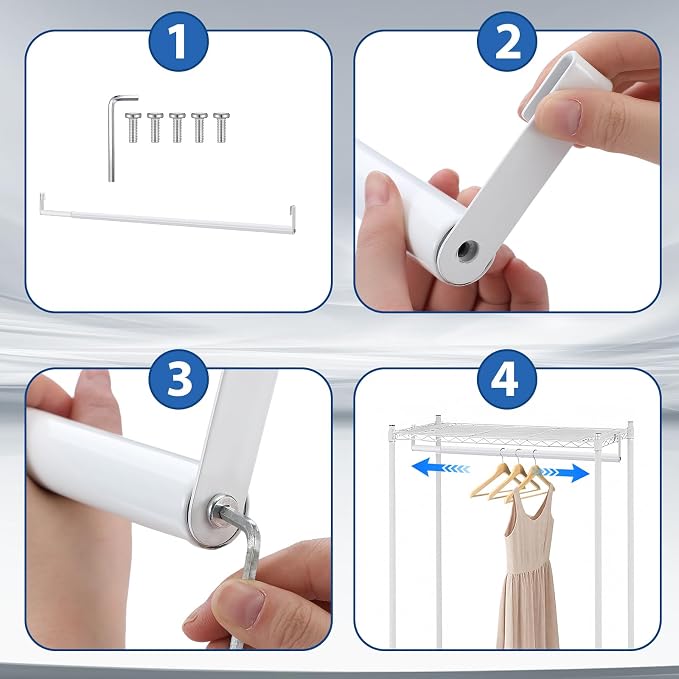 Threehoney Expandable Closet Rod - Image 4