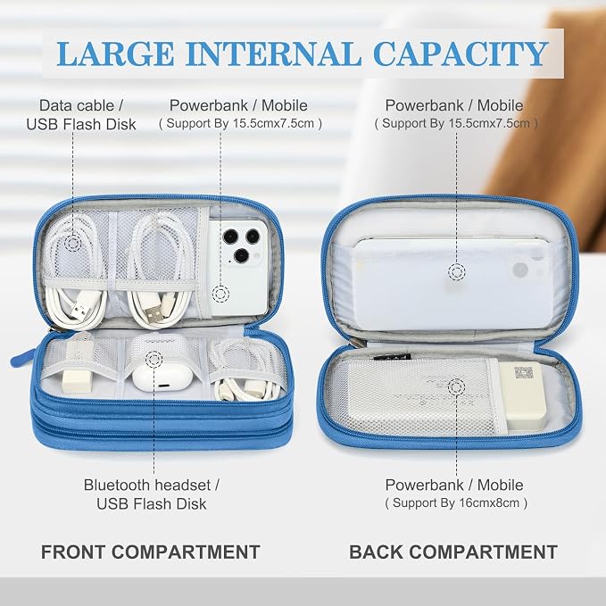 FYY Electronic Organizer, Travel Organizer Bag Pouch, Electronic Accessories - Image 3