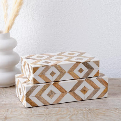 Handicrafts Home White Decorative Storage Box - Image 5