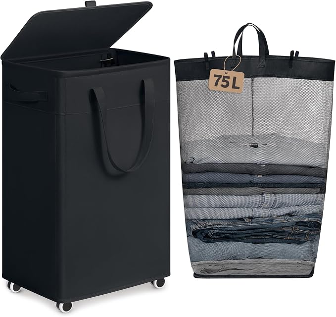 Goodpick 75L Rolling Laundry Hamper by Goodpick