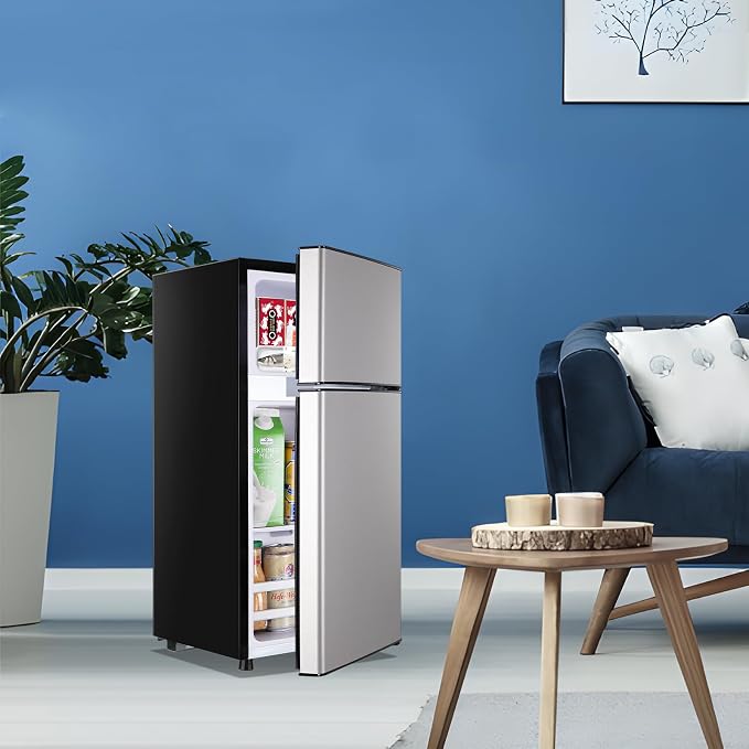 Tiny Personal Capacity Silver Refrigerator - Image 9