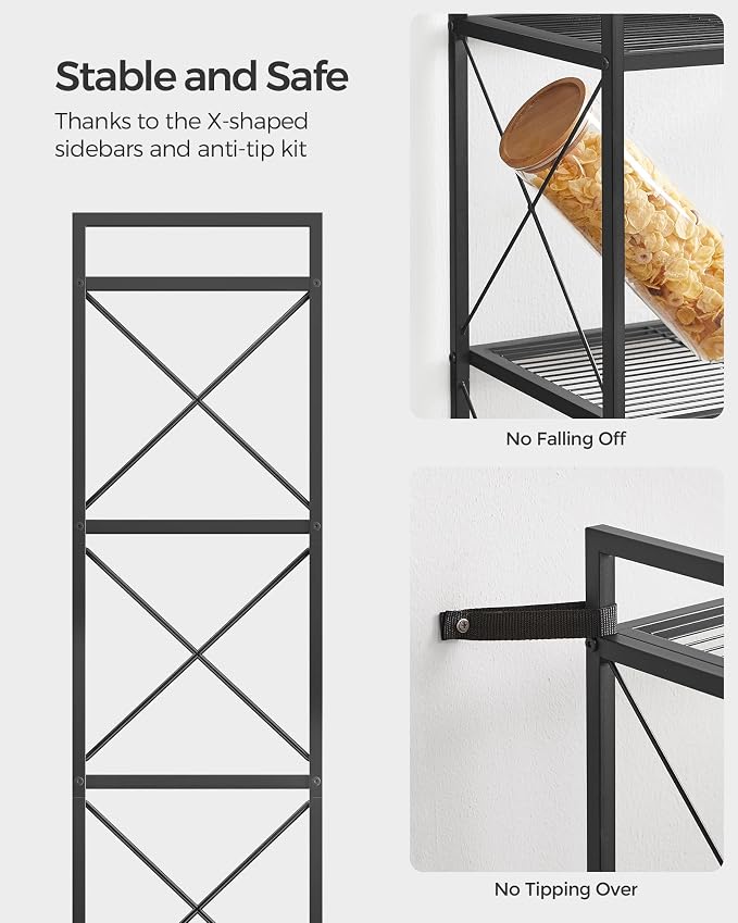 SONGMICS 4-Tier Metal Storage Rack, Shelving Unit - Image 4