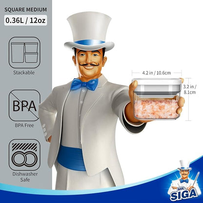 MR.SIGA 4 Pack Airtight Food Storage Container Set, BPA Free Kitchen Pantry - Image 2