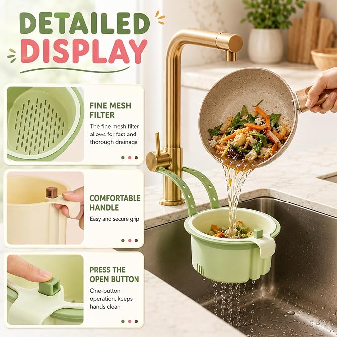 Sink Filter Basket, Kitchen Sink Strainer Basket - Image 3