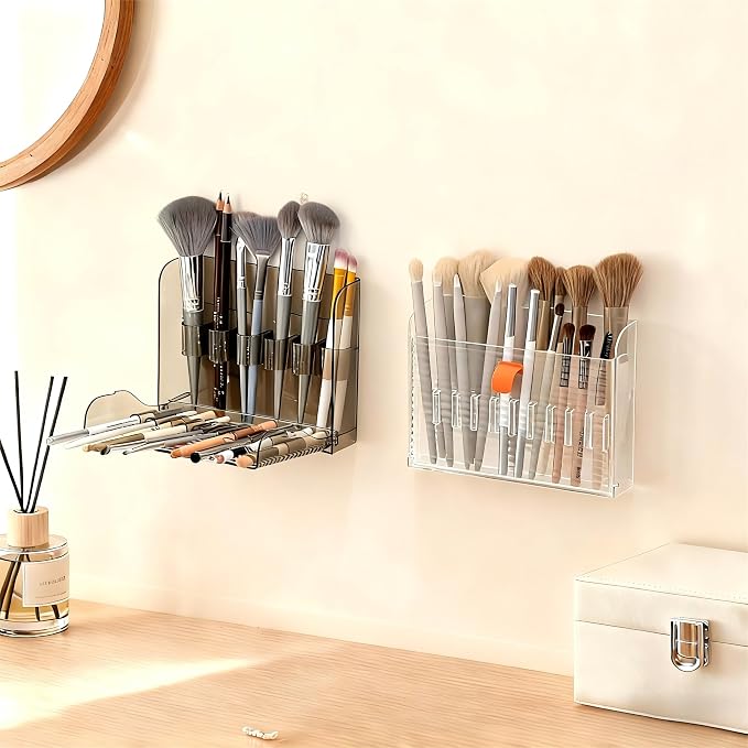 Wall-Mounted Makeup Organizers, 16-Slot Eyeliner Lip Liner Organizer Holder by Unknown