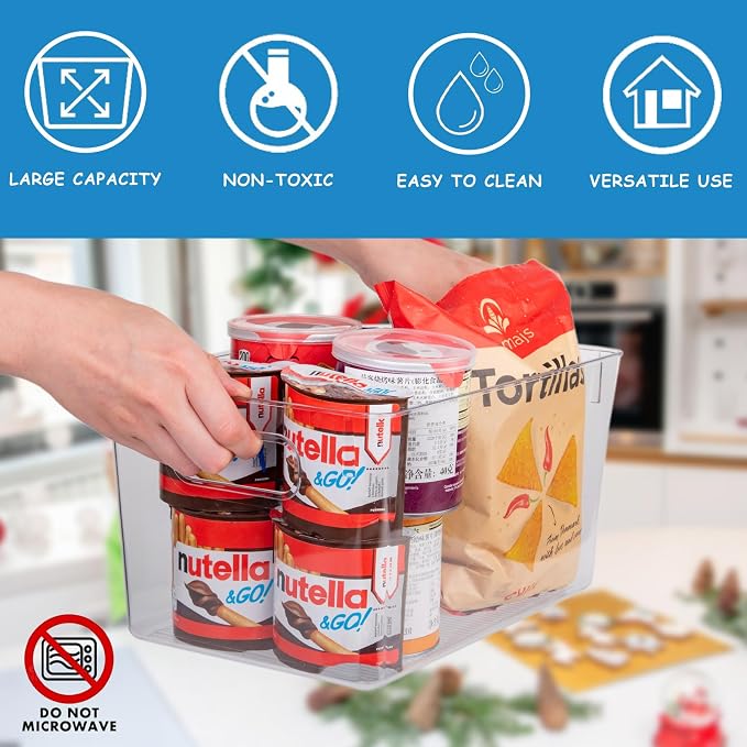 Clear Plastic Storage Bins-8 Pcs Pantry Organizers and Storage Containers - Image 5