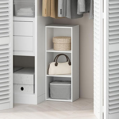 Furinno Reed Closet Organizers and Storage, 3-Tier Closet Organizer, Open Shelf by Furinno-FitsYourSpaceFitsYourBudget
