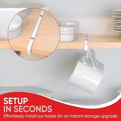Better Houseware Coffee Mug Holder, Under-Shelf Mug Rack - Image 5