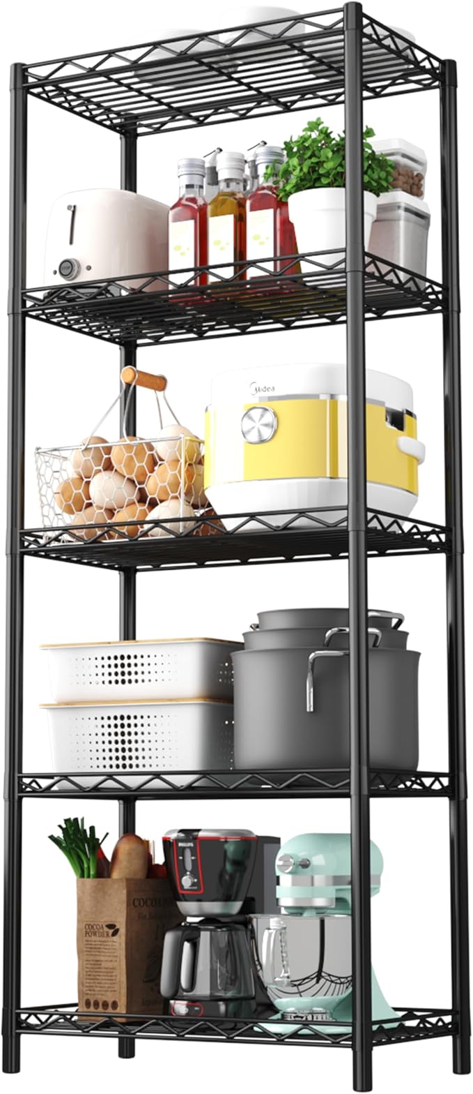 HOMEFORT 5-Tier Wire Shelving 5 Shelves Unit Metal Storage Rack Durable - Image 6
