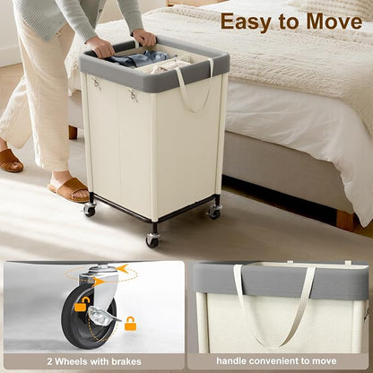 WOWLIVE 160L Rolling Laundry Hamper - Image 7