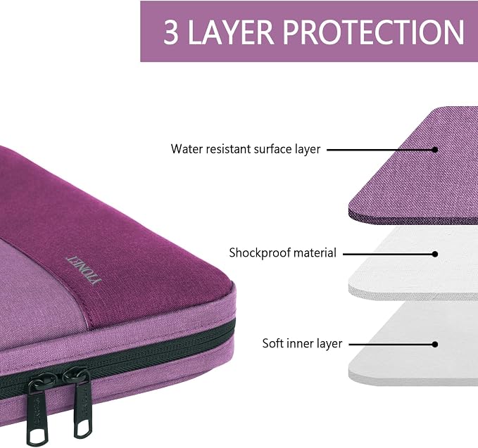 Ytonet Laptop Sleeve Case 15.6 Inch, Slim TSA Laptop Cover - Image 2