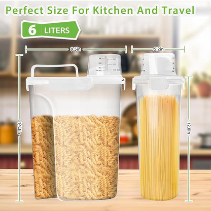 Rice Storage Container, 5 to 10lb Dry Food Airtight Dispenser, Pet Dog Cat Food - Image 2