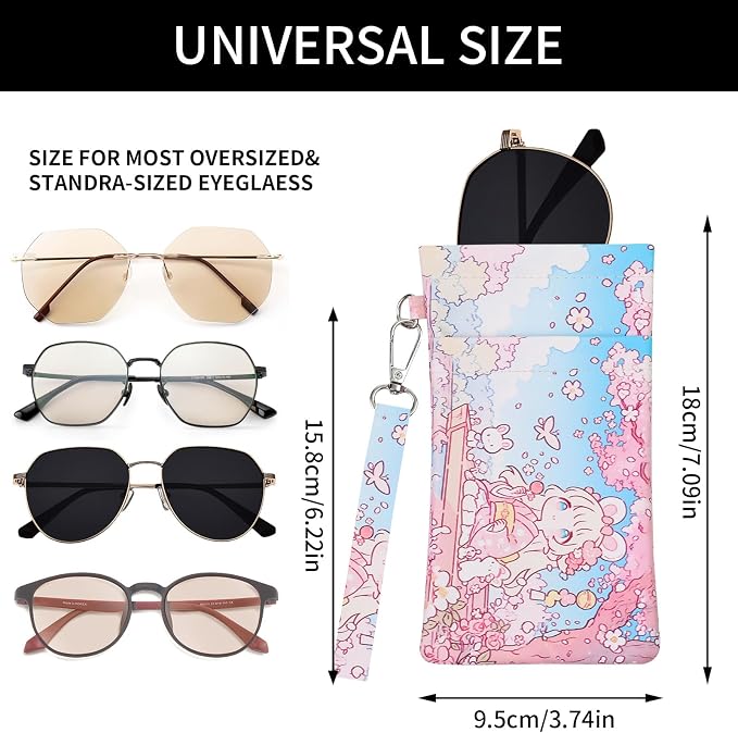 Double Eyeglass Case Soft Dual Glasses Case - Image 3