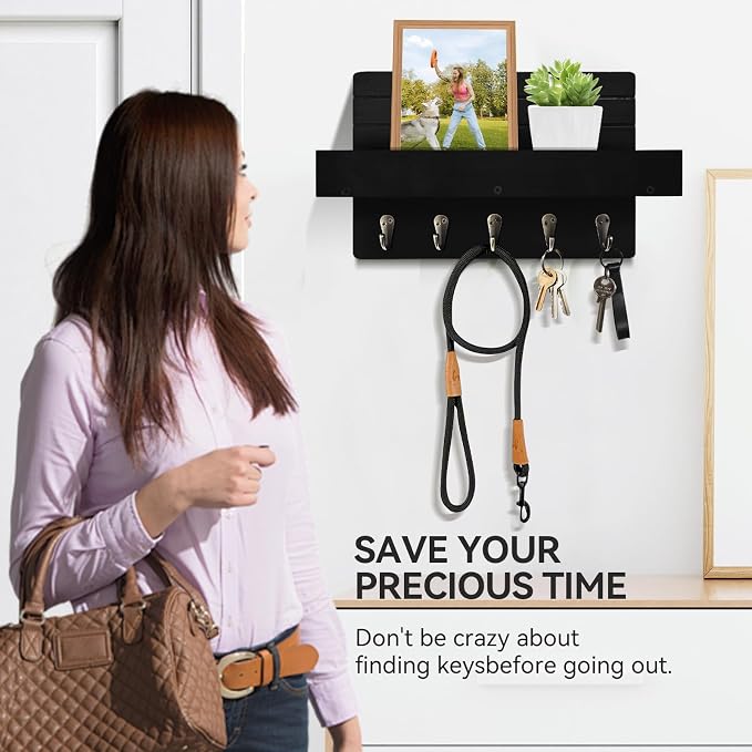 Key Holder Wall Mount, Decorative Key Rack - Image 3