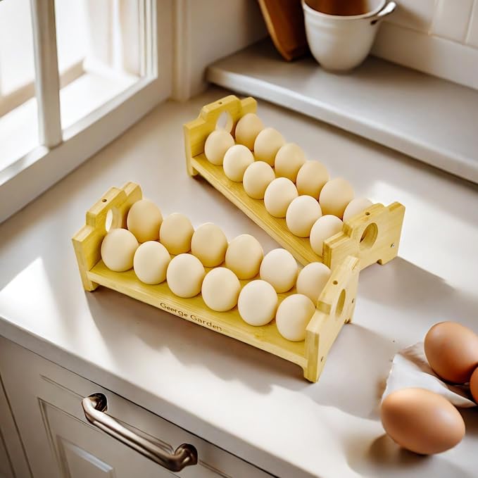 Bamboo Egg Holder Countertop - Image 3
