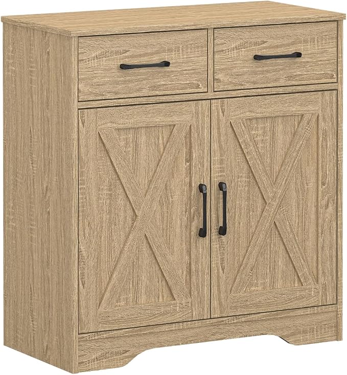 Panana Sideboard 2 Drawers 2 Doors Entryway Storage Cabinet Living Room by Panana