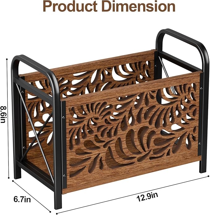 Magazine Holder, Magazine Rack Floor, Wood Magazine File Holder, Magazine - Image 3