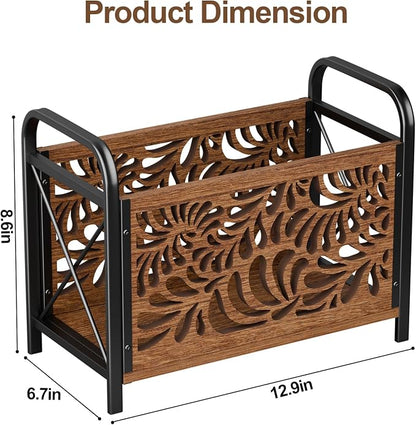 Magazine Holder, Magazine Rack Floor, Wood Magazine File Holder, Magazine - Image 3