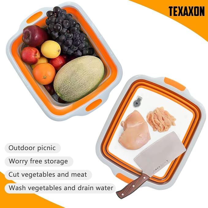 8L/16L BBQ Prep Tub with Cutting Board, Lid & Complimentary Mitts/Gloves – - Image 3