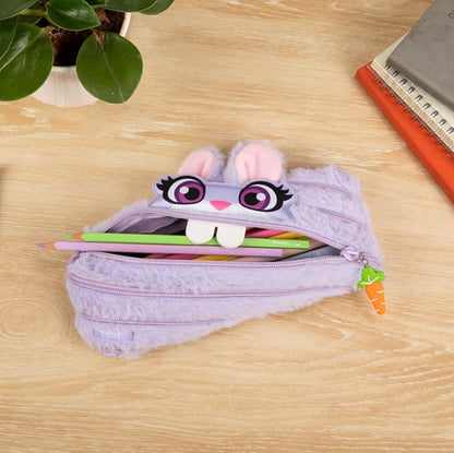 ZIPIT Bunny Pencil Case for Girls, Cute Zipper Pouch for Kids Teens, Stationery - Image 6