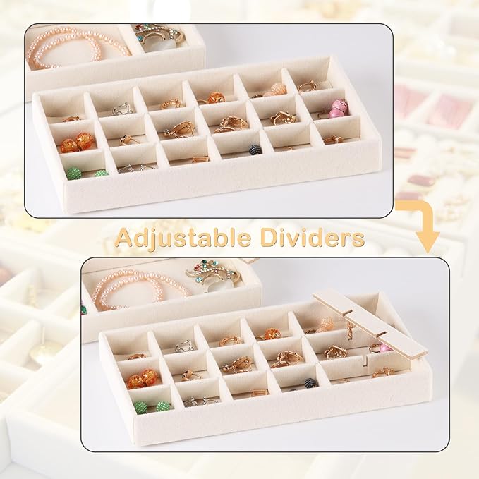 1 Pcs Earring Organizer Stackable Trays, Jewelry Drawer Inserts Container - Image 2
