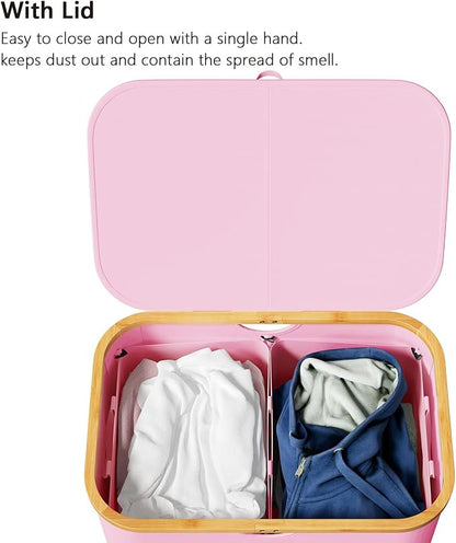 SpaceAid Double Laundry Hamper 2 Section - Image 3