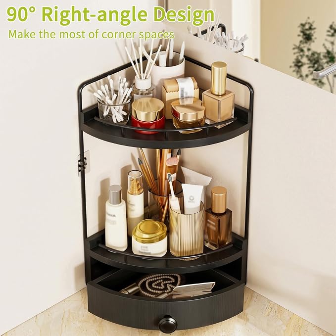 2-Tier Corner Bathroom Counter Organizer - Image 5