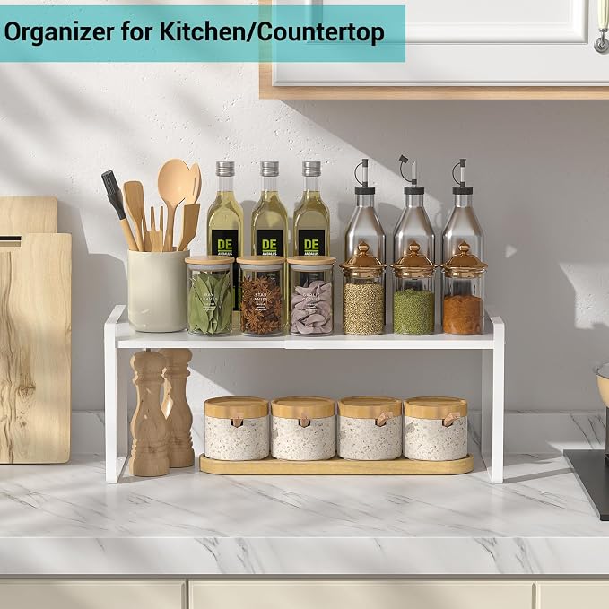 Expandable Cabinet Organizer Shelves, 88lbs High Weight Capacity, Heavy-Duty - Image 5