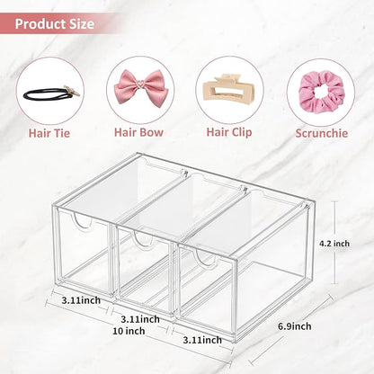 Hair Accessories Organizer for Girls, Cute Stackable Storage Container Caddy - Image 2