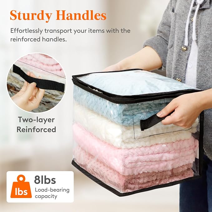 Lifewit 4 Pack Clear Clothes Storage Bags, Sweater Storage - Image 6