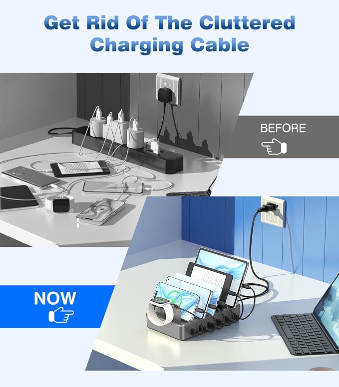 CREATIVE DESIGN 50W Fast Charging Station, 6 Port Apple Charging Station - Image 5