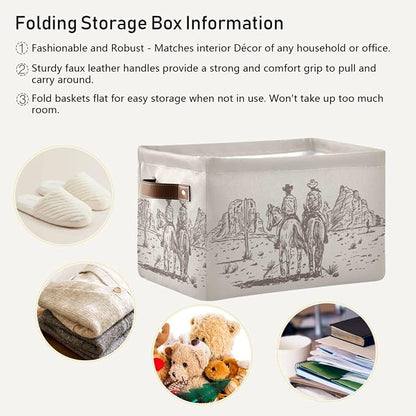 ZAZYXTJ Western Cowboy Storage Basket - Image 5