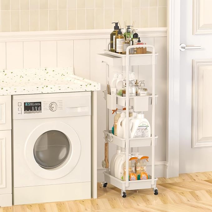 4 Tier Rolling Utility Cart - Image 6