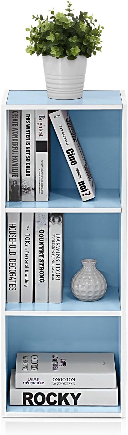 Furinno LUDER Book Shelf, 3-Cube Bookshelf, Bookcase - Image 4