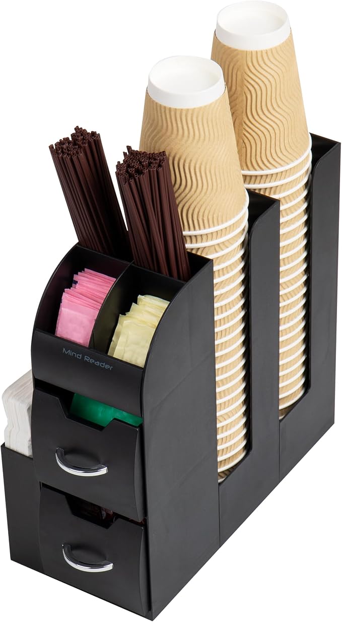 Mind Reader Cup and Condiment Station, Countertop Organizer, Coffee Bar - Image 5