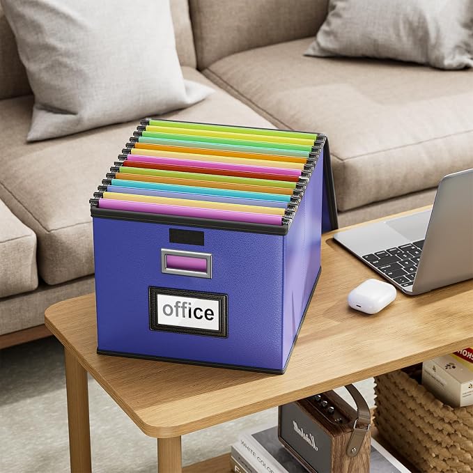 File Organizer Box with Lids, Collapsible File Folder Organizer | File Box with - Image 4