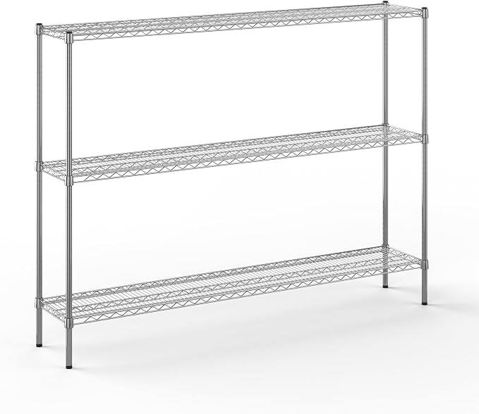 14" Deep x 72" Wide x 54" Height Wire Shelving Kit | 3-Tier | NSF Commercial by Regal+Altair