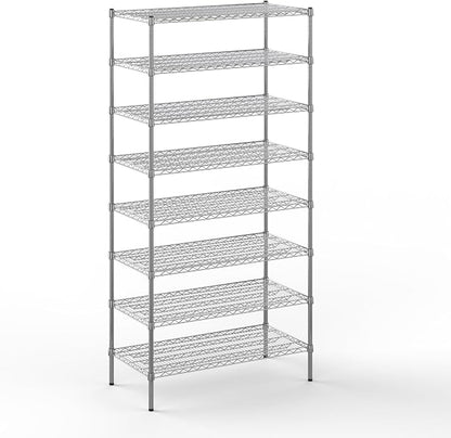 21" Deep x 42" Wide x 86" Height Wire Shelving Kit | 8-Tier | NSF Commercial by Regal+Altair