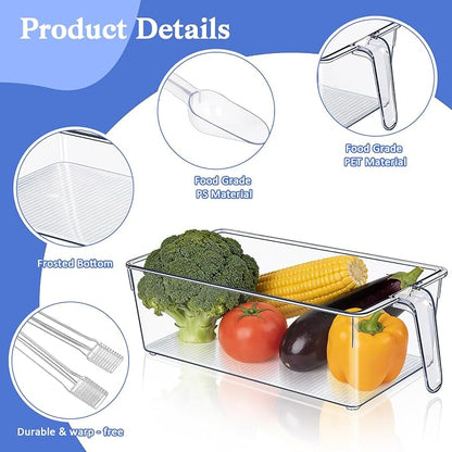 Clear Ice Bucket for Freezer, Ice Cube Storage Bin - Image 3